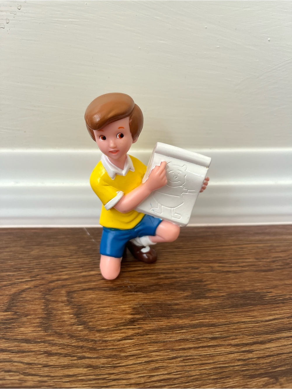 Disney Christopher Robin Drawing Winnie The Pooh 1999 Art Figurine Side Eye Y2K